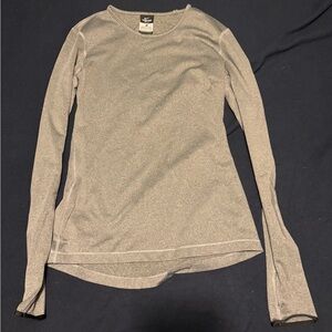 Nike Women's Heather Gray Long Sleeve Tee